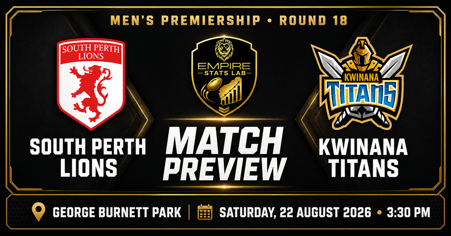 Men’s Premiership Round 18 Preview: Lions target a commanding finals tune-up